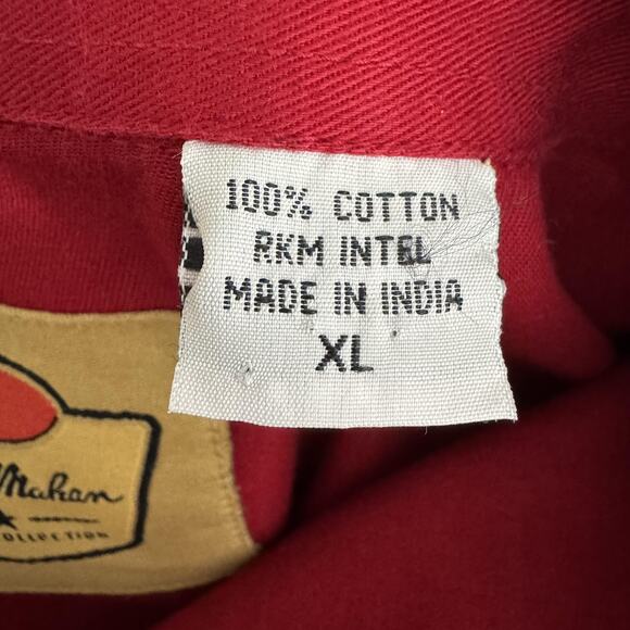 Larry Mahan Shirt Mens XL Red Western Pearl Snap Cowboy Collection Piping Yoke - Picture 8 of 12